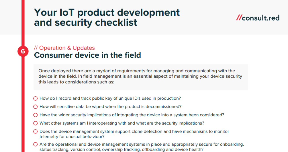 IoT Security Checklist