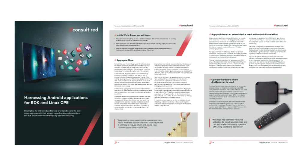 AndApps Whitepaper - Harnessing Android applications for RDK and Linux CPE (Inner Pages)