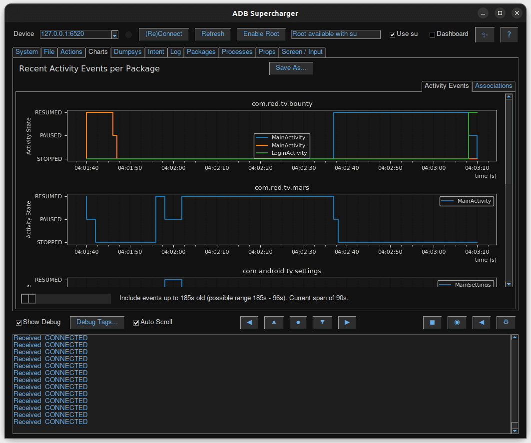 Android Optimisation - ADB Supercharger - Event Monitoring