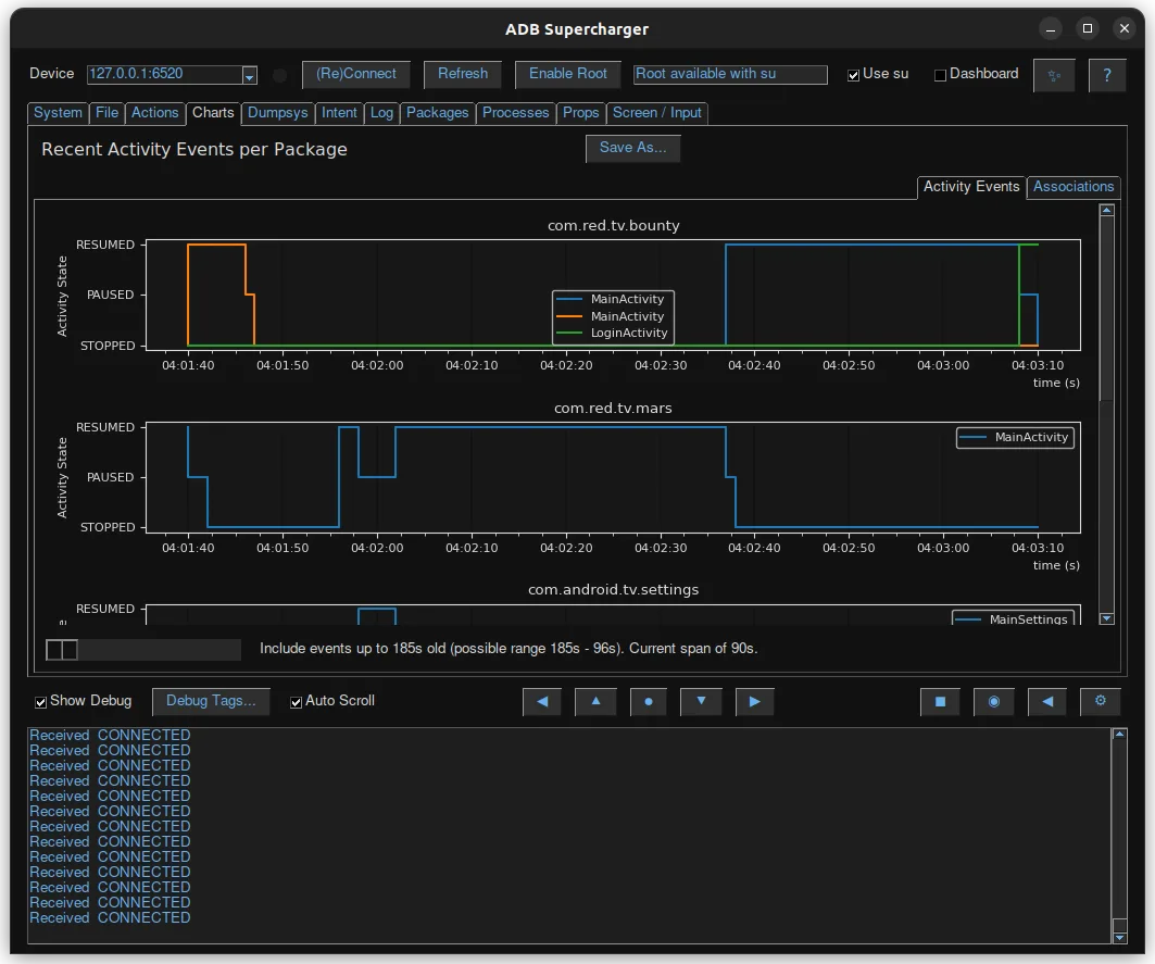 Android Optimisation - ADB Supercharger - Event Monitoring