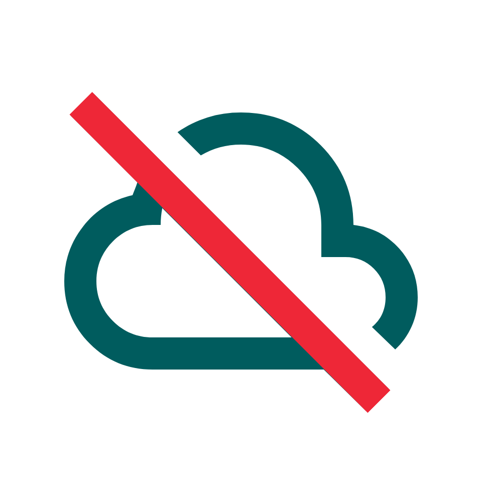 Icon - No Cloud Dependency
